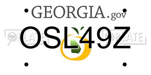 OSL49Z Georgia License Plate