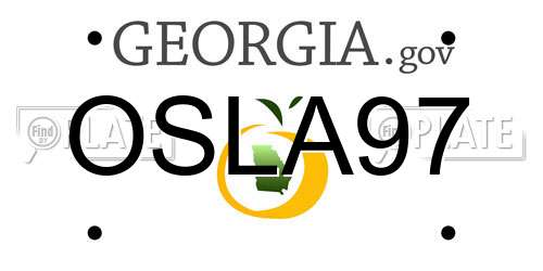 OSLA97 Georgia License Plate