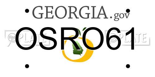 OSRO61 Georgia License Plate