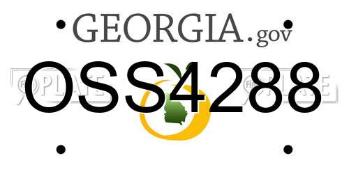 OSS4288 Georgia License Plate