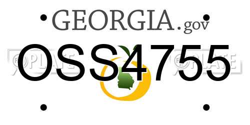 OSS4755 Georgia License Plate