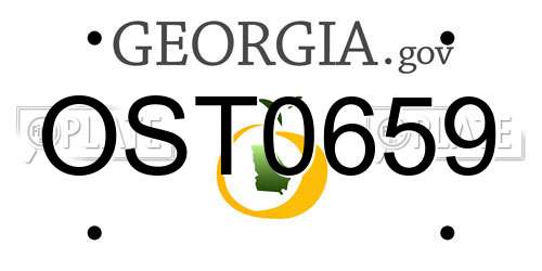 OST0659 Georgia License Plate