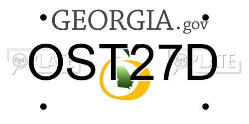 OST27D Georgia License Plate