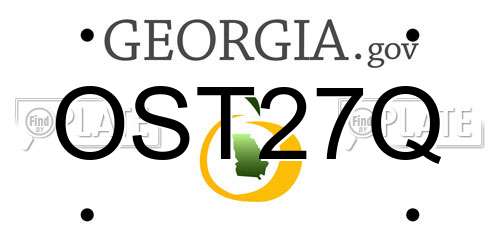 OST27Q Georgia License Plate