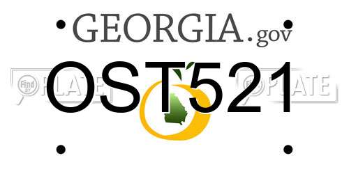 OST521 Georgia License Plate