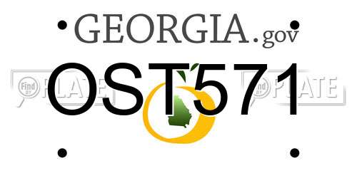 OST571 Georgia License Plate