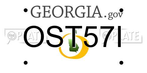 OST57I Georgia License Plate