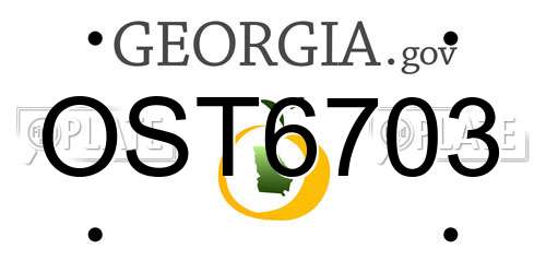 OST6703 Georgia License Plate
