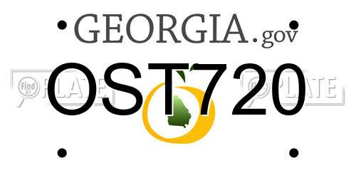 OST720 Georgia License Plate