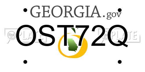OST72Q Georgia License Plate