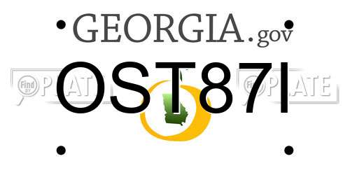 OST87I Georgia License Plate