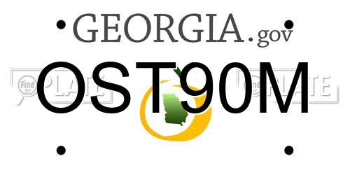 OST90M Georgia License Plate