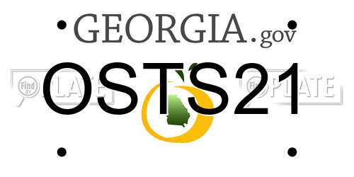 OSTS21 Georgia License Plate