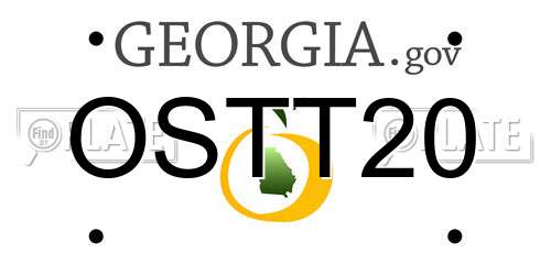 OSTT20 Georgia License Plate