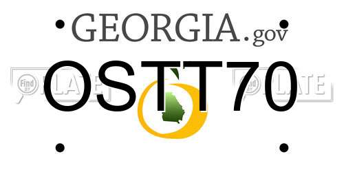 OSTT70 Georgia License Plate