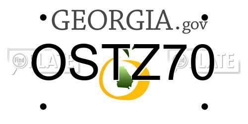 OSTZ70 Georgia License Plate