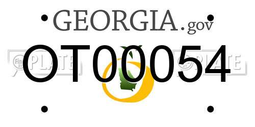 OT00054 Georgia License Plate