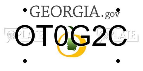 OT0G2C Georgia License Plate