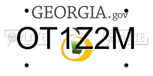 OT1Z2M Georgia License Plate