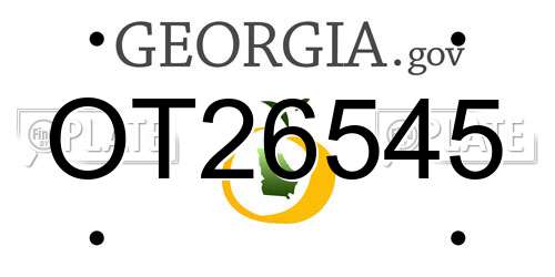 OT26545 Georgia License Plate