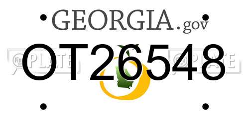 OT26548 Georgia License Plate