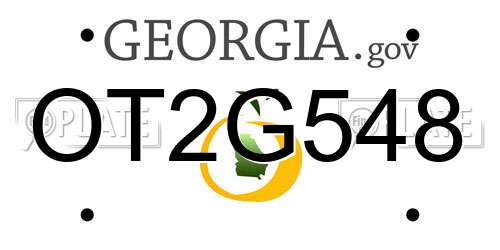 OT2G548 Georgia License Plate