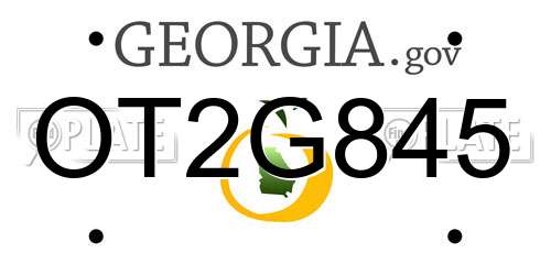 OT2G845 Georgia License Plate