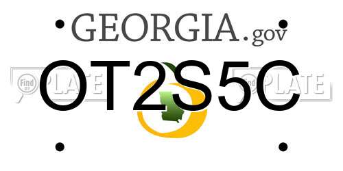 OT2S5C Georgia License Plate