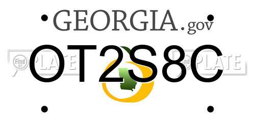 OT2S8C Georgia License Plate