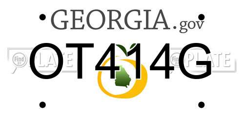 OT414G Georgia License Plate