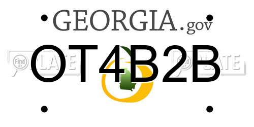 OT4B2B Georgia License Plate