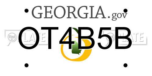 OT4B5B Georgia License Plate