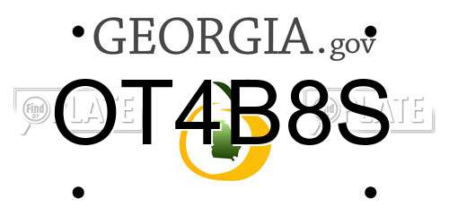 OT4B8S Georgia License Plate