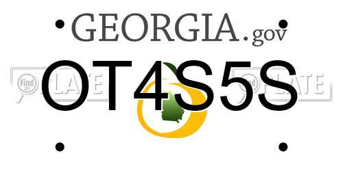 OT4S5S Georgia License Plate