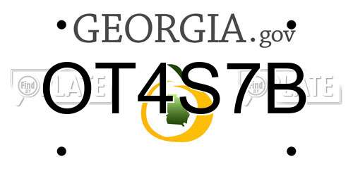 OT4S7B Georgia License Plate