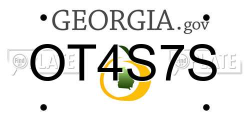 OT4S7S Georgia License Plate
