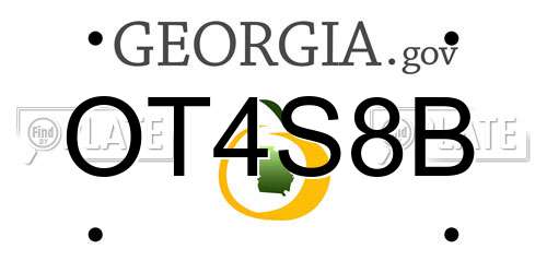 OT4S8B Georgia License Plate