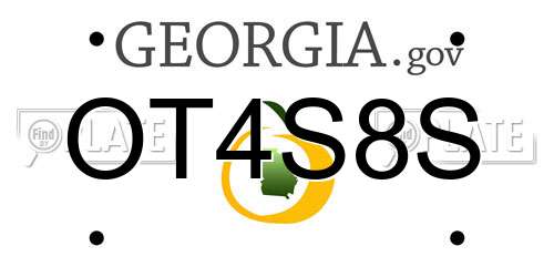 OT4S8S Georgia License Plate