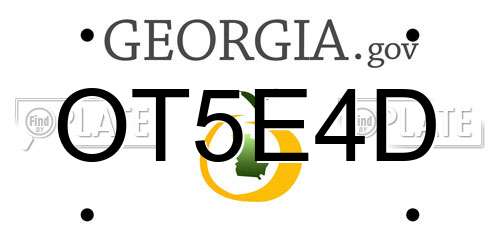 OT5E4D Georgia License Plate