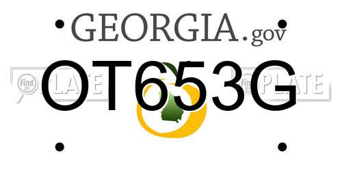 OT653G Georgia License Plate