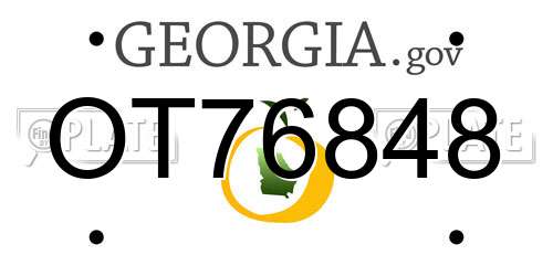 OT76848 Georgia License Plate