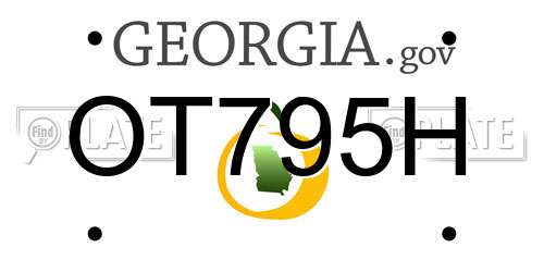 OT795H Georgia License Plate