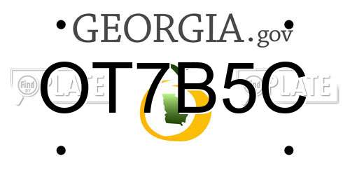 OT7B5C Georgia License Plate