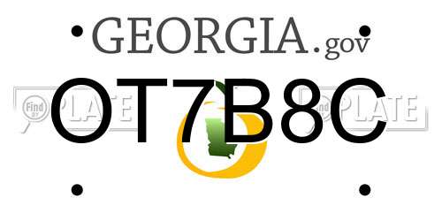 OT7B8C Georgia License Plate