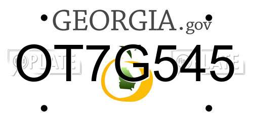OT7G545 Georgia License Plate