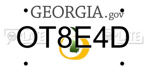 OT8E4D Georgia License Plate