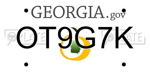 OT9G7K Georgia License Plate