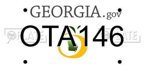 OTA146 Georgia License Plate