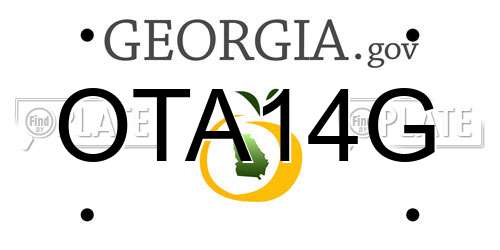 OTA14G Georgia License Plate