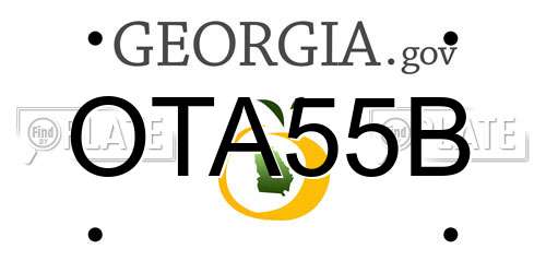 OTA55B Georgia License Plate